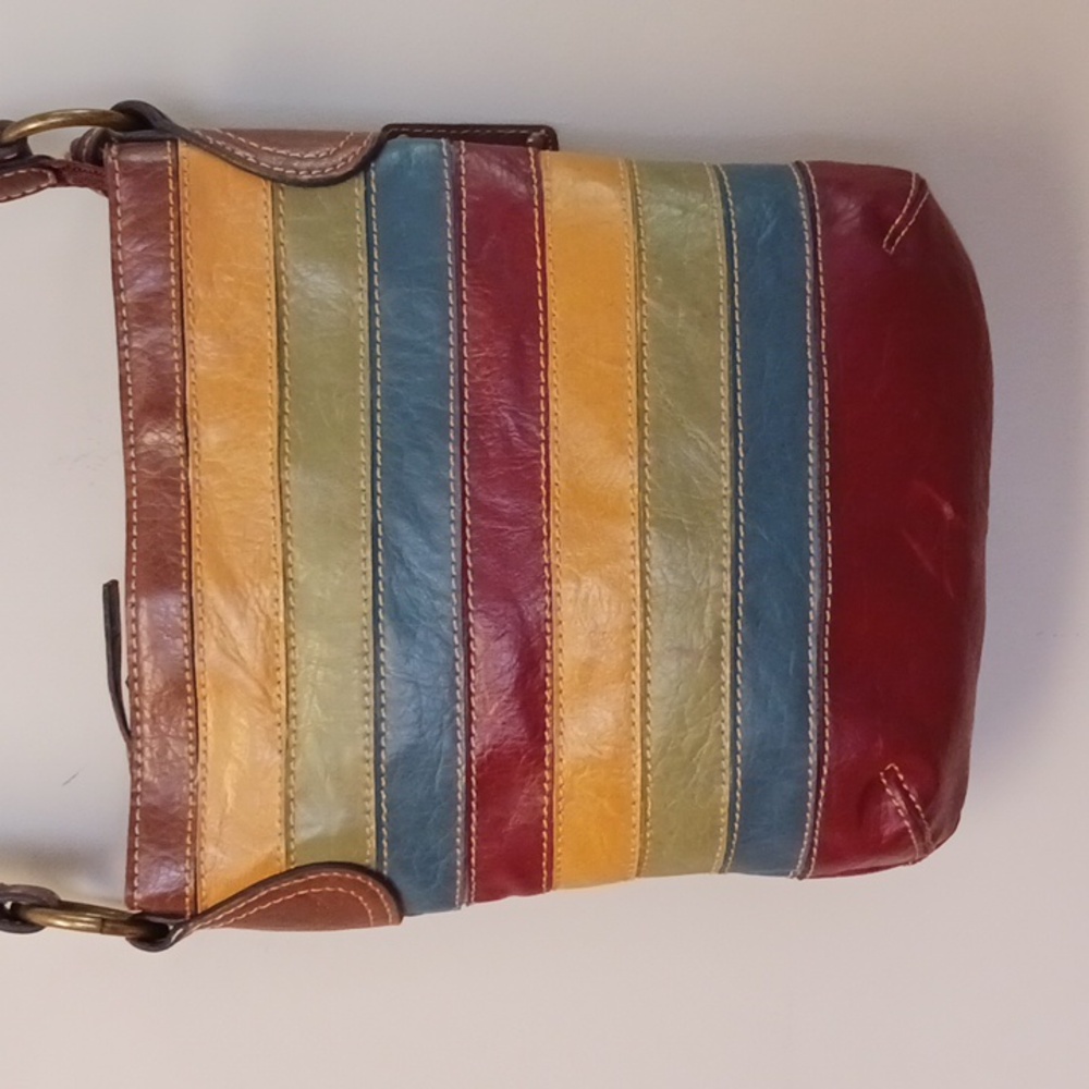 Liz & Co. Striped Vegan Leather Crossbody Bag - Picture 10 of 16